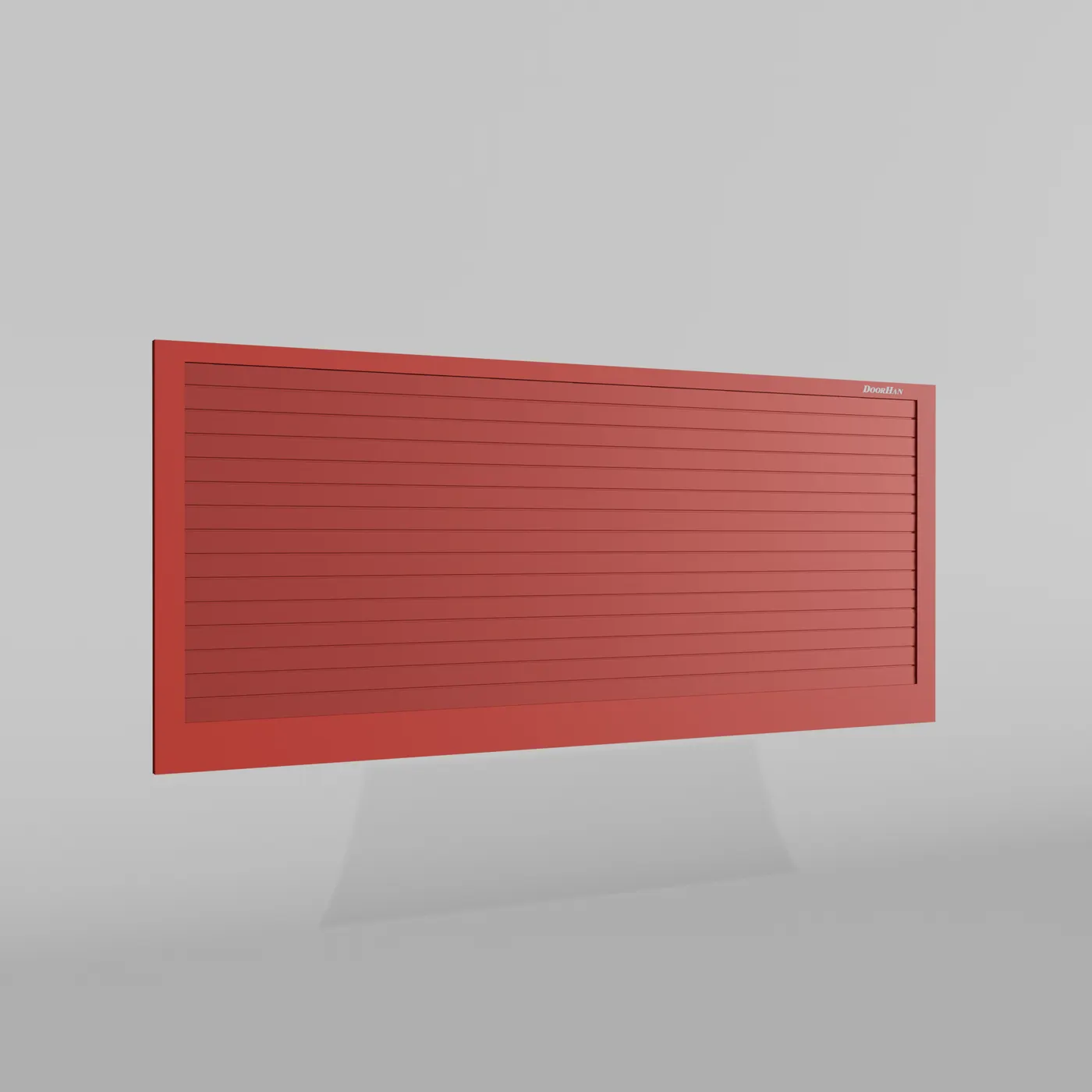 Откатные ворота DoorHan 2300х1400 цвета RAL 3000 (красный) с дизайном «доска» без автоматики