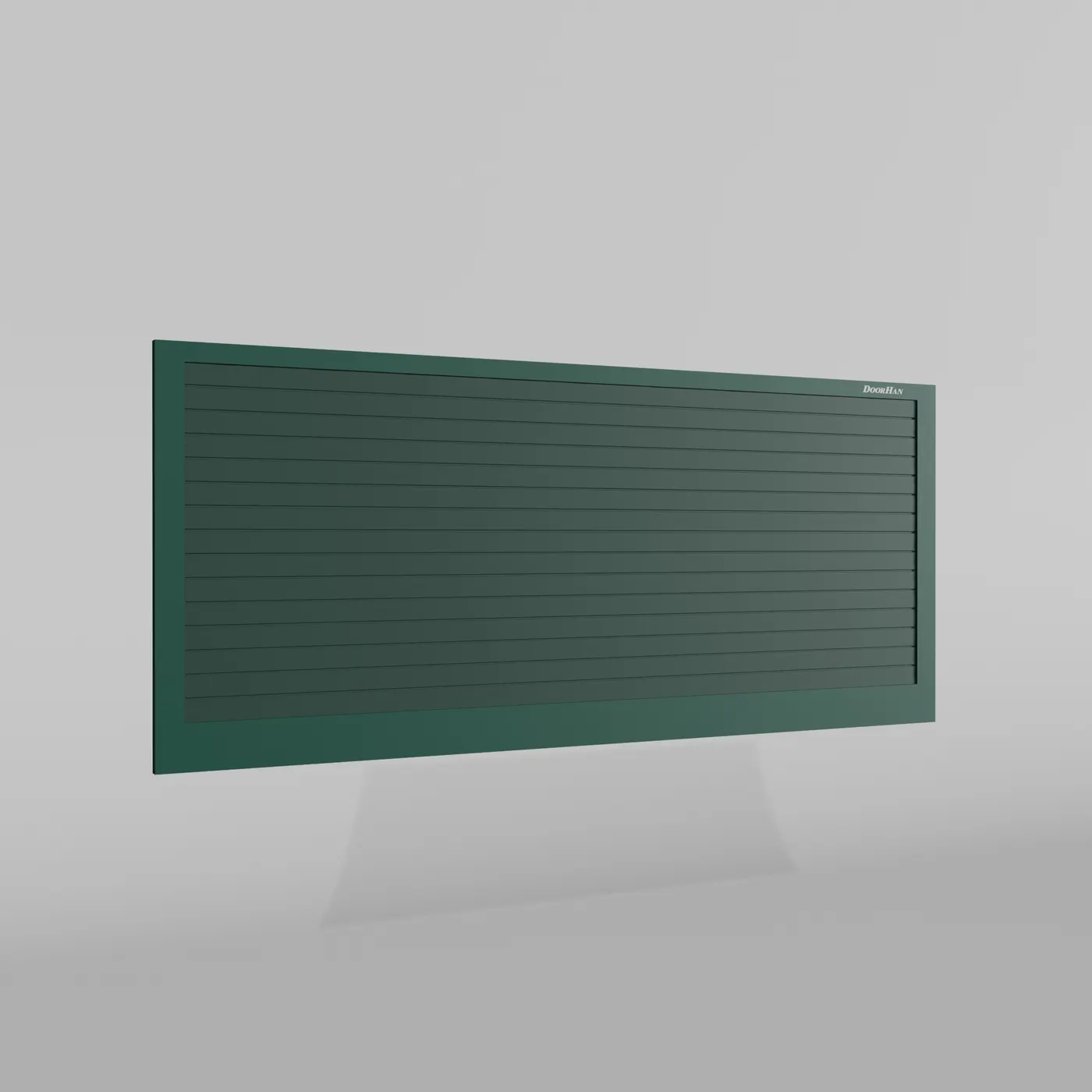 Откатные ворота DoorHan 4200х1000 цвета RAL 6005 (зелёный) с дизайном «доска» без автоматики